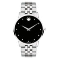 Movado Men’s Swiss Made Quartz Stainless Steel Black Dial 40mm Watch 607201