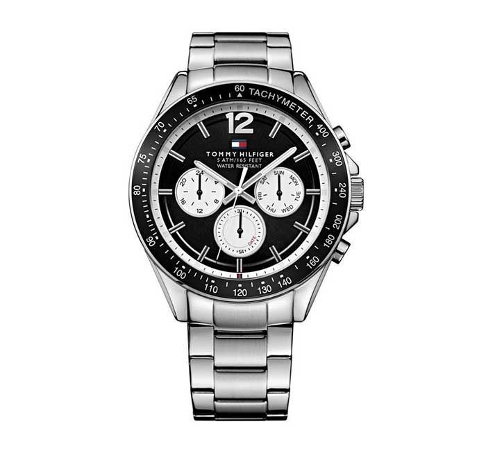 Tommy Hilfiger Men’s Quartz Stainless Steel Black Dial 46mm Watch 1791120