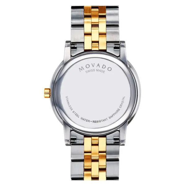 Movado Men’s Swiss Made Quartz Stainless Steel Black Dial 40mm Watch 607200