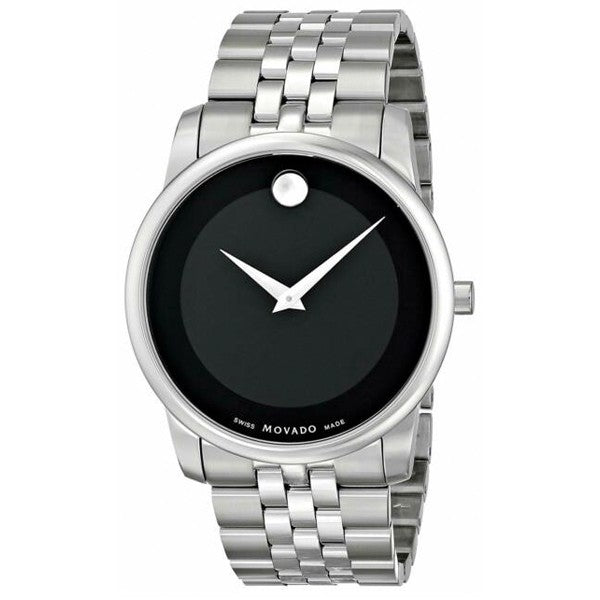 Movado Men’s Swiss Made Quartz Stainless Steel Black Dial 40mm Watch 606504