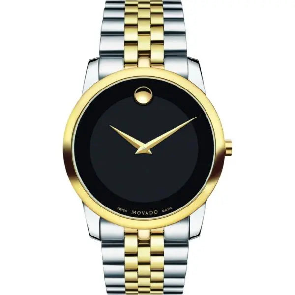 Movado Men’s Swiss Made Quartz Stainless Steel Black Dial 40mm Watch 606605