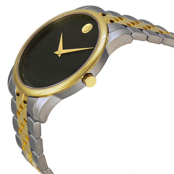Movado Men’s Swiss Made Quartz Stainless Steel Black Dial 40mm Watch 606605