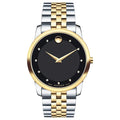 Movado Men’s Swiss Made Quartz Stainless Steel Black Dial 40mm Watch 606879