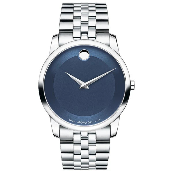 Movado Men’s Swiss Made Quartz Stainless Steel Blue Dial 40mm Watch 606982