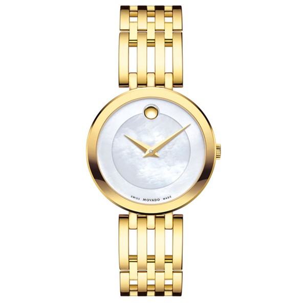 Movado Women’s Quartz Swiss Made Stainless Steel Mother of pearl Dial 28mm Watch 607054
