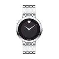 Movado Men’s Swiss Made Quartz Stainless Steel Black Dial 39mm Watch 607057