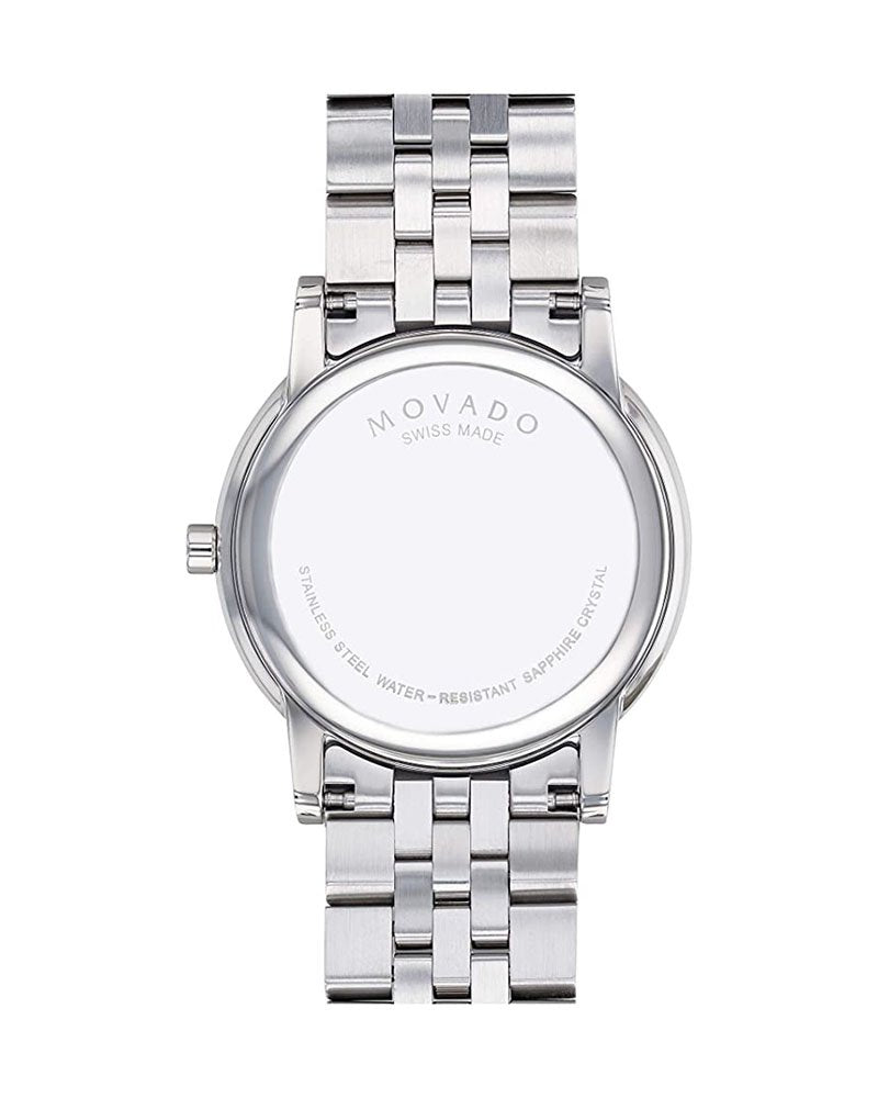 Movado Men’s Quartz Swiss Made Stainless Steel Black Dial 40mm Watch 607199