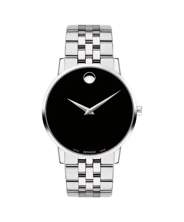 Movado Men’s Quartz Swiss Made Stainless Steel Black Dial 40mm Watch 607199