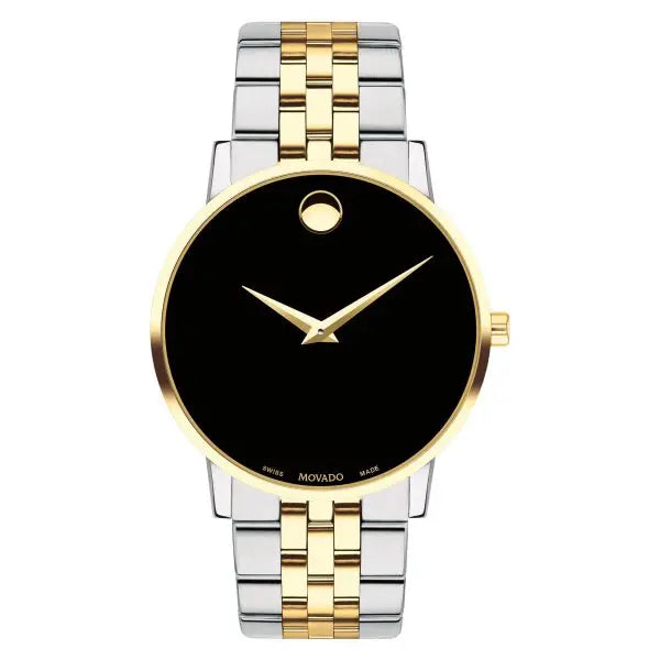 Movado Men’s Swiss Made Quartz Stainless Steel Black Dial 40mm Watch 607200