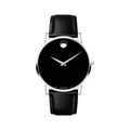 Movado Men’s Quartz Swiss Made Leather Strap Black Dial 40mm Watch 607269