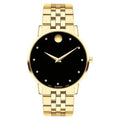 Movado Men’s Quartz Swiss Made Gold Stainless Steel Black Dial 40mm Watch 607625