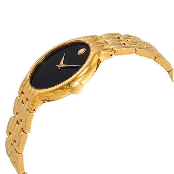 Movado Men’s Quartz Swiss Made Stainless Steel Black Dial 38mm Watch 606934