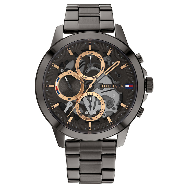 Tommy Hilfiger Men’s Quartz Grey Stainless Steel Grey Dial 44mm Watch 1710479