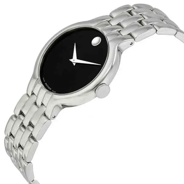 Movado Men’s Quartz Swiss Made Stainless Steel Black Dial 38mm Watch 606337