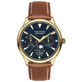 Movado Women’s Swiss Made Quartz Leather Strap Navy Blue Dial 36mm Watch 3650010