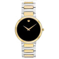 Movado Men’s Swiss Made Quartz Two-tone Stainless Steel Black Dial 38mm Watch 607293