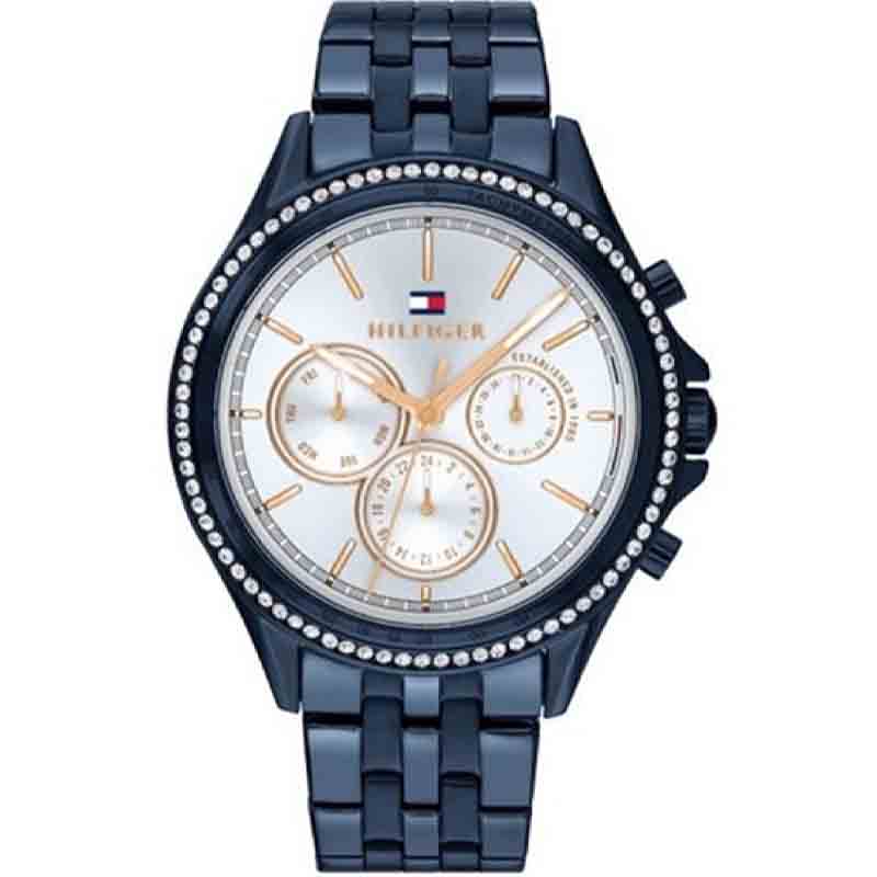 Tommy Hilfiger Women’s Quartz Blue Stainless Steel Silver Dial 38mm Watch 1782003