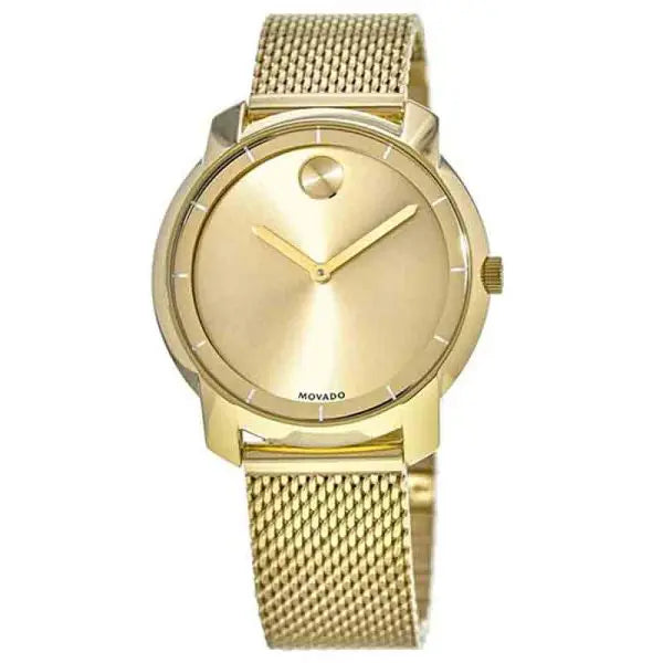 Movado Women’s Quartz Swiss Made Gold Stainless Steel Gold Dial 36mm Watch 3600242