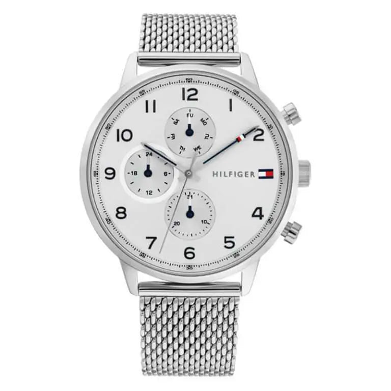 Tommy Hilfiger Men’s Quartz Silver Stainless Steel White Dial 44mm Watch 1791988