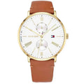 Tommy Hilfiger Women’s & Unisex Quartz Leather Starp Silver Dial 38mm Watch 1782073
