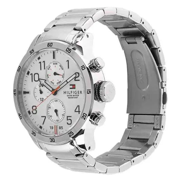 Tommy Hilfiger Men’s Quartz Stainless Steel White Dial 46mm Watch 1791140