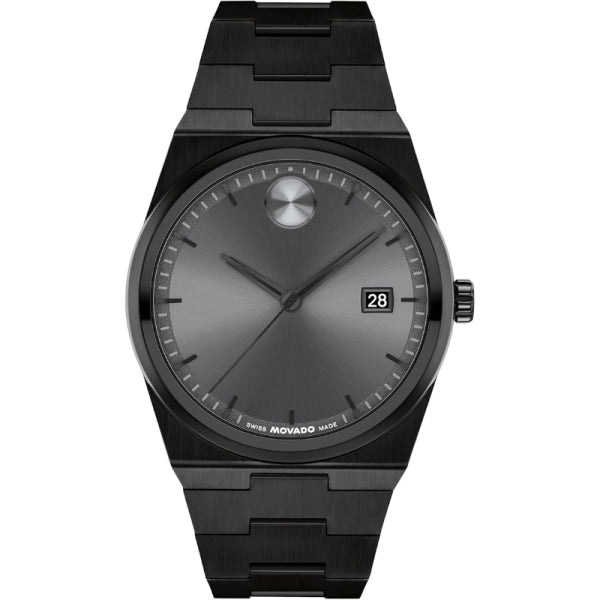 Movado Men’s Quartz Swiss Made Black Stainless Steel Black Dial 40mm Watch 3601224