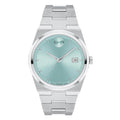 Movado Men’s Quartz Swiss Made Silver Stainless Steel Ice Blue Dial 40mm Watch 3601243