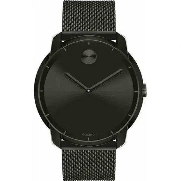 Movado Men’s Quartz Swiss Made Black Stainless Steel Black Dial 44mm Watch 3600261