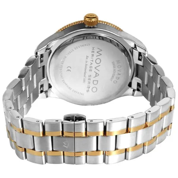 Movado Men’s Swiss Made Quartz Two Tone Stainless Steel Green Dial 43mm Watch 3650096
