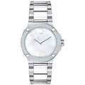 Movado Women’s Quartz Swiss Made Silver Stainless Steel Mother of Pearl Dial 34mm Watch 606293