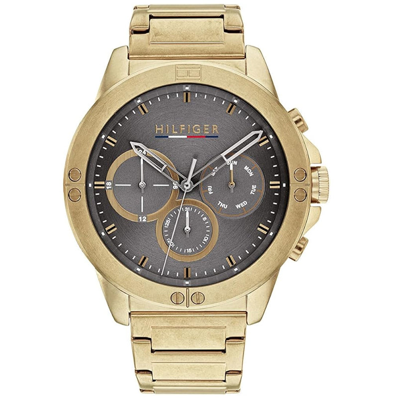 Tommy Hilfiger Men’s Quartz Gold Stainless Steel Grey Dial 46mm Watch 1791891