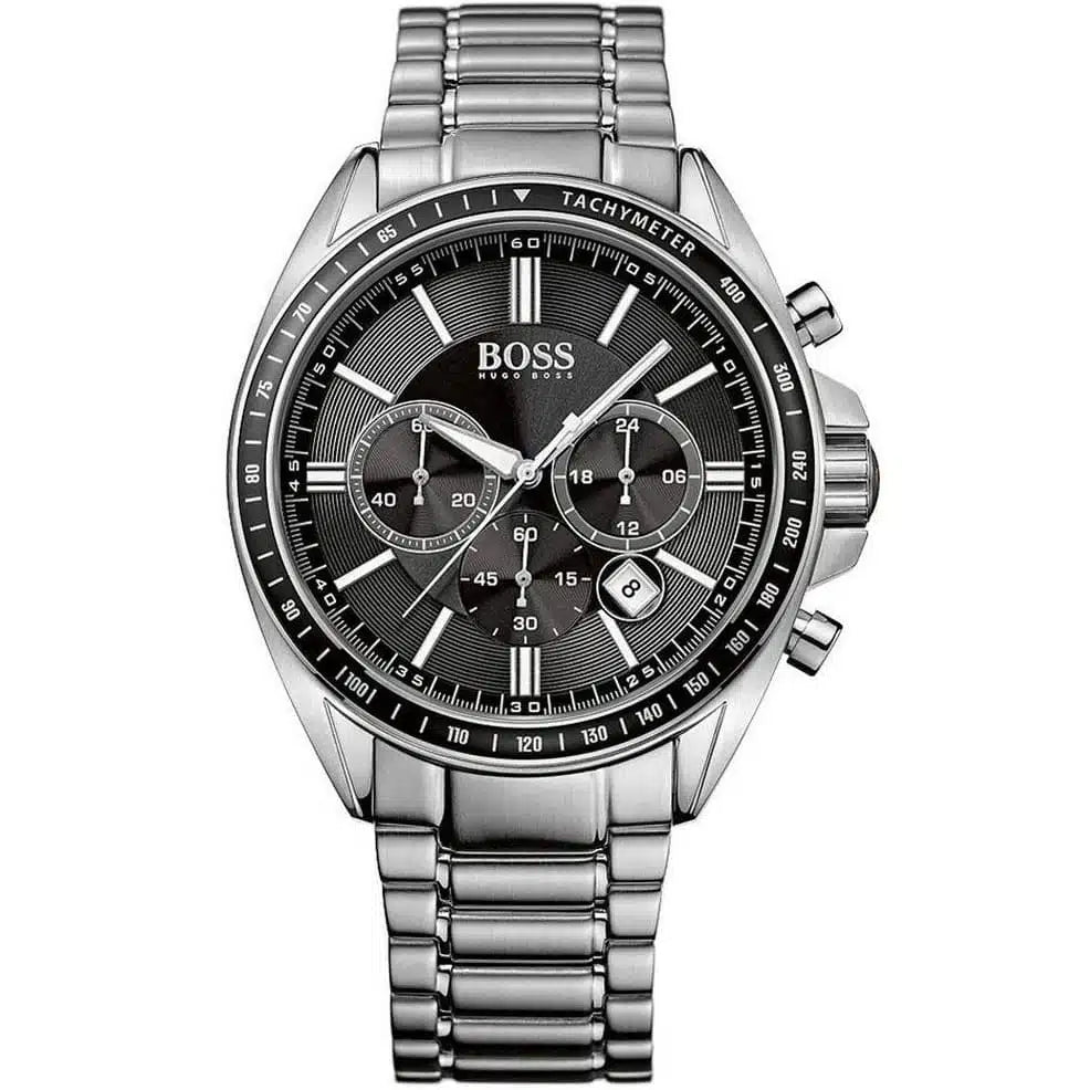 Hugo Boss Men’s Chronograph Quartz Stainless Steel Black Dial 44mm Watch 1513080