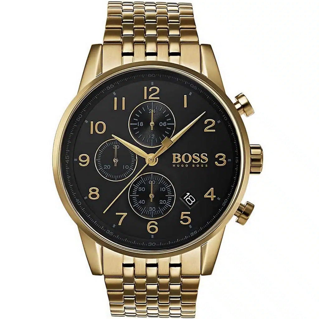 Hugo Boss Men’s Chronograph Quartz Stainless Steel Black Dial 44mm Watch 1513531
