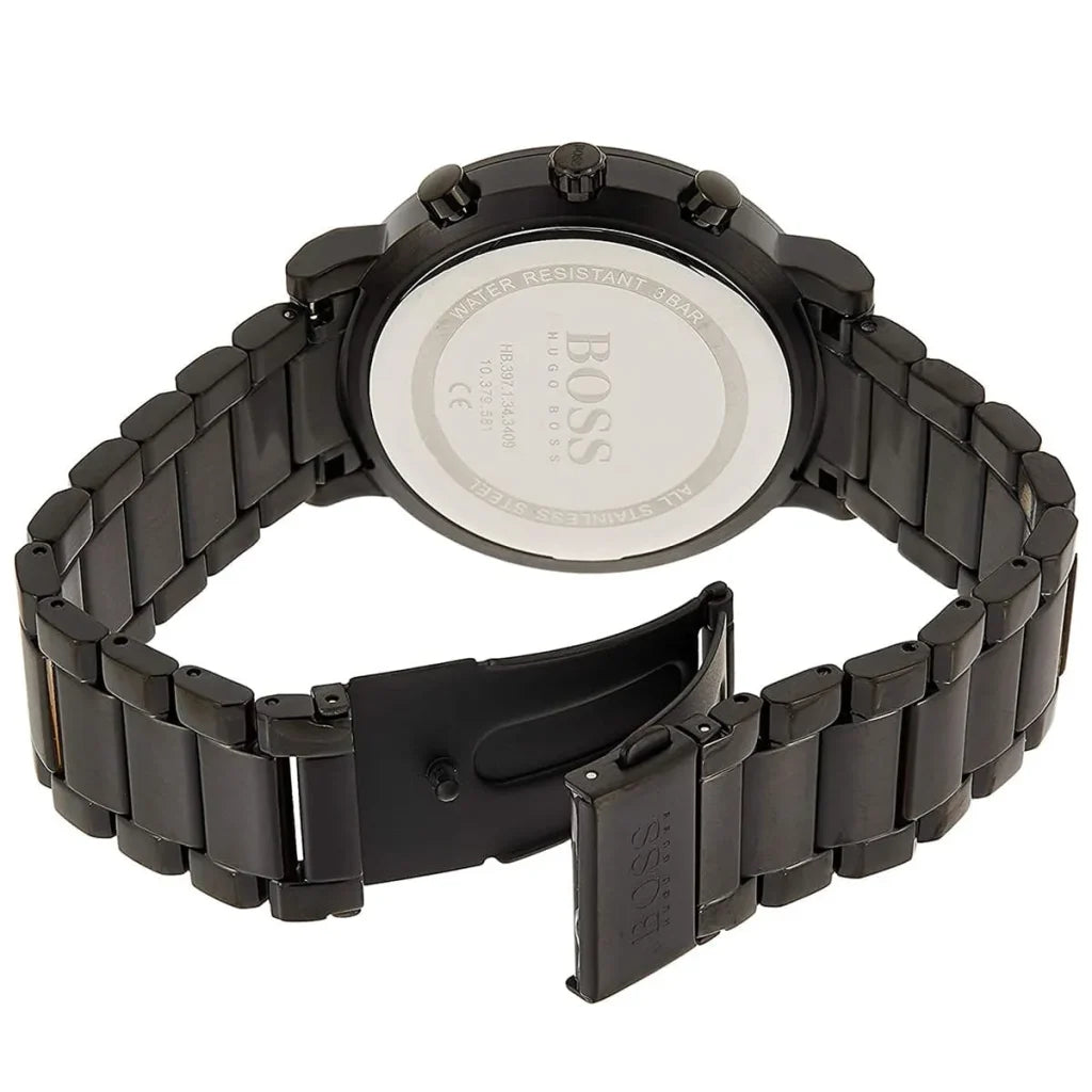 Hugo Boss Men’s Chronograph Quartz Stainless Steel Black Dial 43mm Watch 1513780