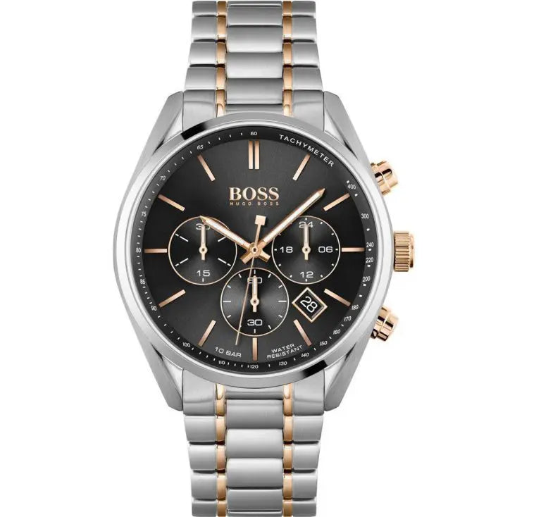 Hugo Boss Men’s Chronograph Stainless Steel Black Dial 44mm Watch 1513819