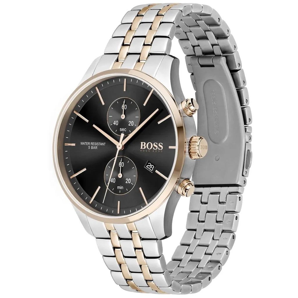 Hugo Boss Men’s Chronograph Stainless Steel Black Dial 42mm Watch 1513840