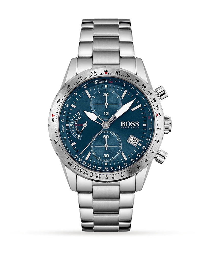Hugo Boss Men’s Quartz Stainless Steel Blue Dial 44mm Watch 1513850