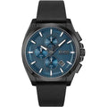 Hugo Boss Men’s Quartz Black Leather Strap Blue Dial 46mm Watch 151388