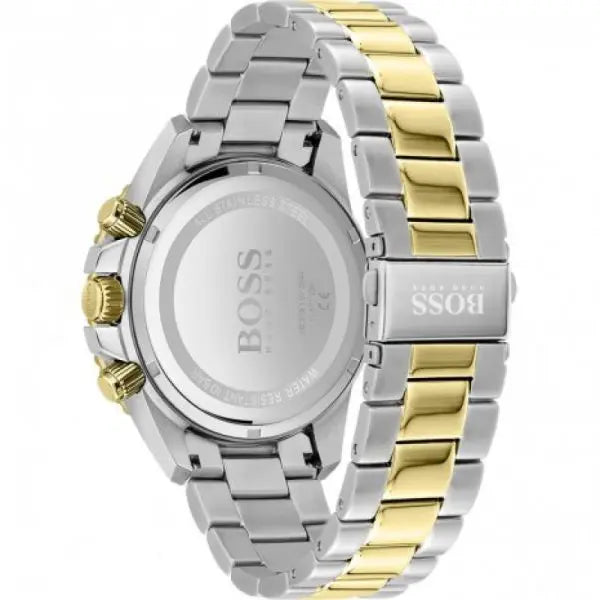 Hugo Boss Men’s Quartz Two-Tone Stainless Steel Black Dial 45mm Watch 1513908