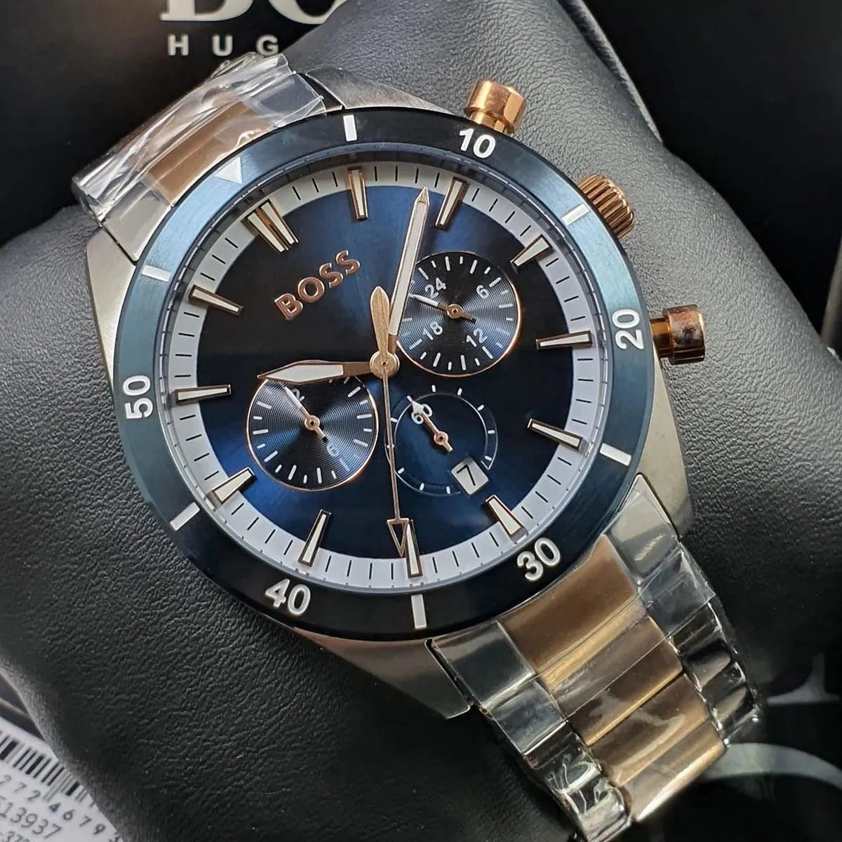 Hugo Boss Men’s Quartz Two-tone Stainless Steel Blue Dial 44mm Watch 1513937