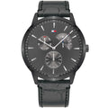 Tommy Hilfiger Men’s Quartz Leather Strap Grey Dial 44mm Watch 1710388