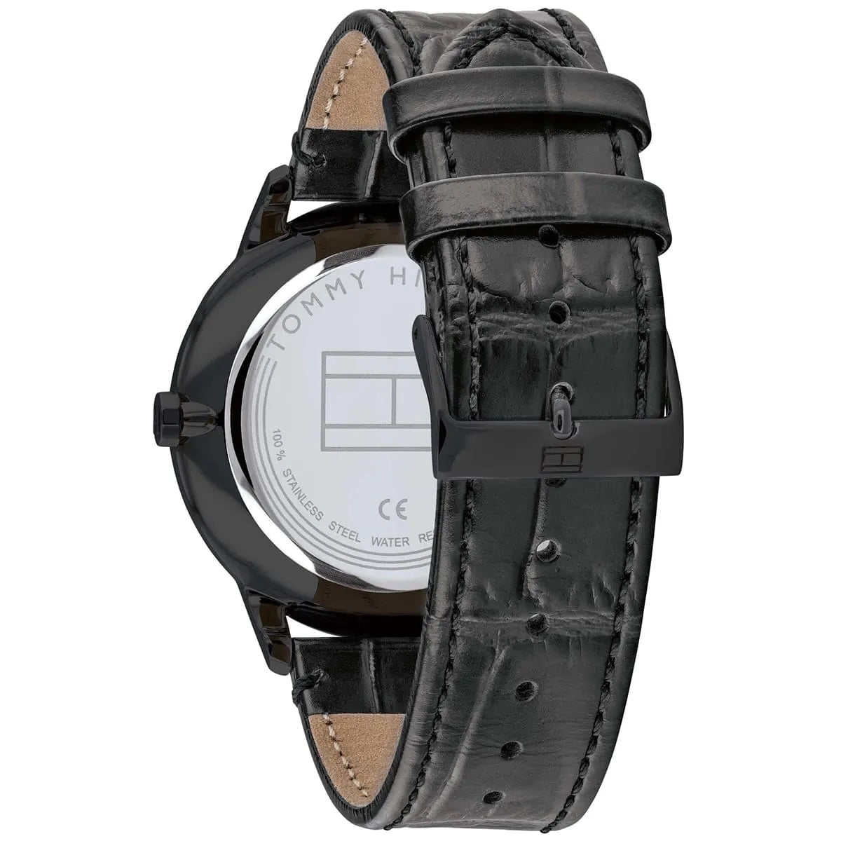 Tommy Hilfiger Men’s Quartz Leather Strap Grey Dial 44mm Watch 1710388