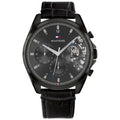 Tommy Hilfiger Men’s Quartz Leather Strap Black Dial 44mm Watch 1710452