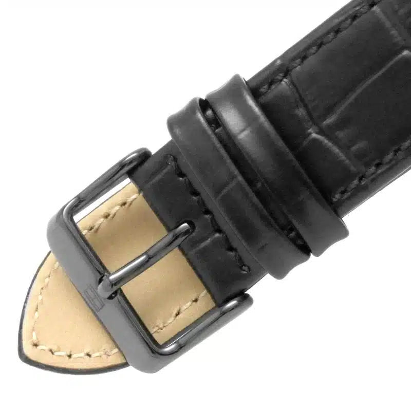 Tommy Hilfiger Men’s Quartz Leather Strap Black Dial 44mm Watch 1710452