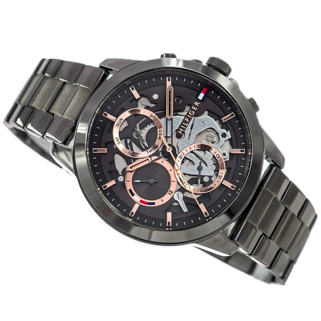 Tommy Hilfiger Men’s Quartz Grey Stainless Steel Grey Dial 44mm Watch 1710479