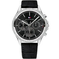 Tommy Hilfiger Women’s Quartz Leather Strap Black Dial 39mm Watch 1781981