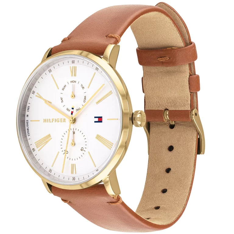 Tommy Hilfiger Women’s & Unisex Quartz Leather Starp Silver Dial 38mm Watch 1782073