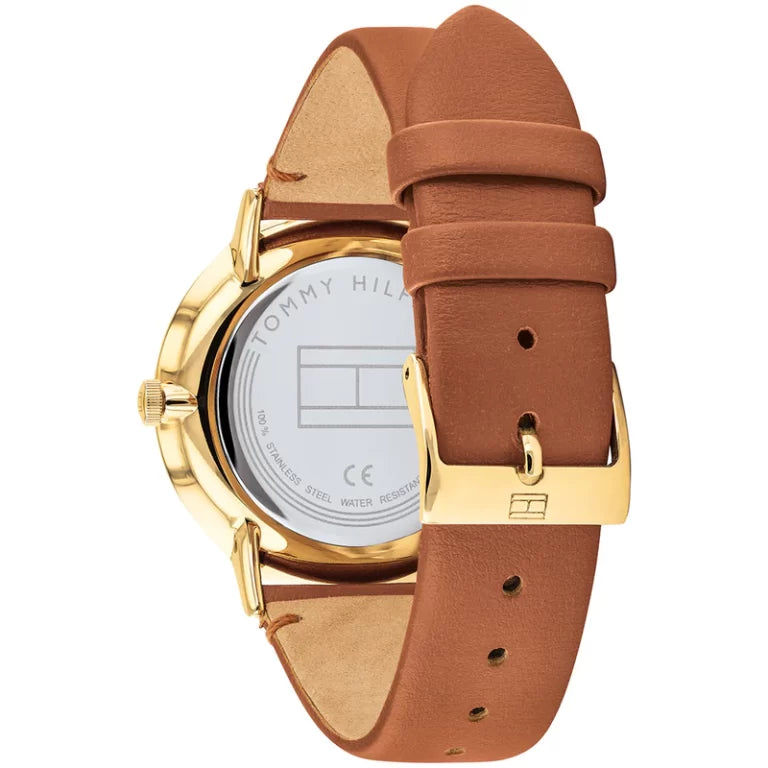 Tommy Hilfiger Women’s & Unisex Quartz Leather Starp Silver Dial 38mm Watch 1782073
