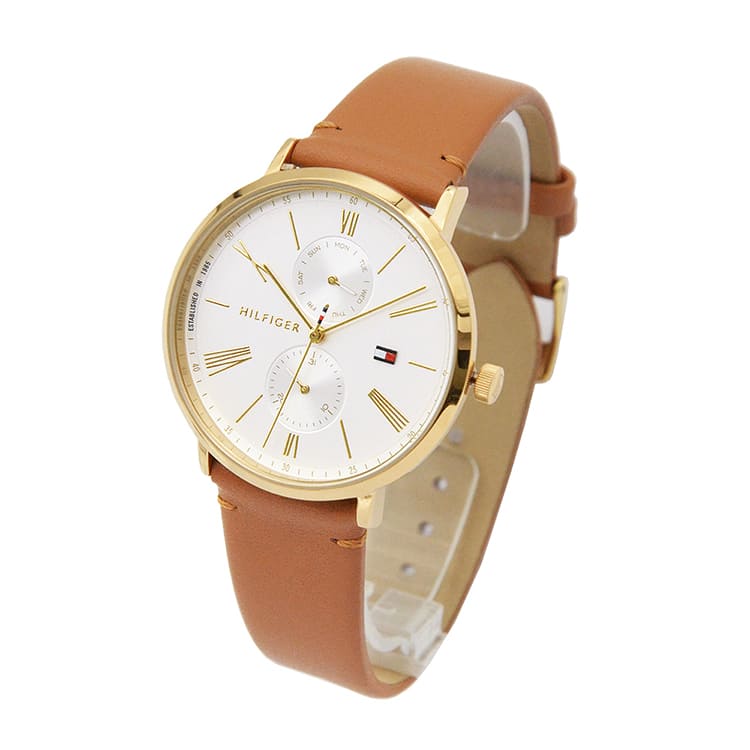 Tommy Hilfiger Women’s & Unisex Quartz Leather Starp Silver Dial 38mm Watch 1782073
