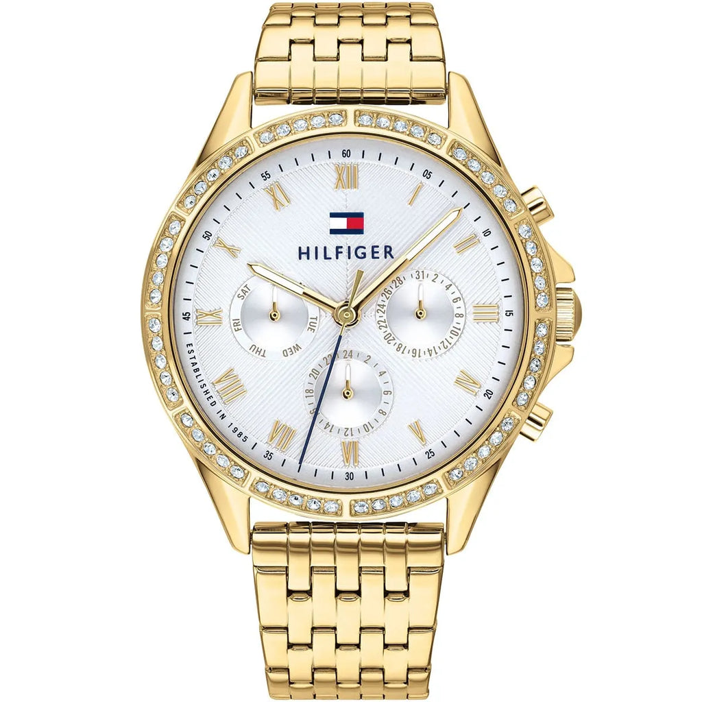 Tommy Hilfiger Women’s Quartz Gold Stainless Steel Silver Dial 40mm Watch 1782142